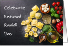 National Ravioli Day March 20th Ravioli and Cooking Ingredients card