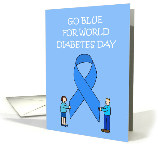 World Diabetes Day November 14th Go Blue card (1519402)
