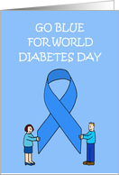 World Diabetes Day November 14th Go Blue card