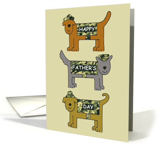 Happy Father's Day to military Dad Cute Dogs in... (1520740)