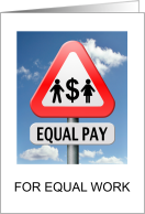 Equal Pay Day April Gender Pay Equality Road Sign card