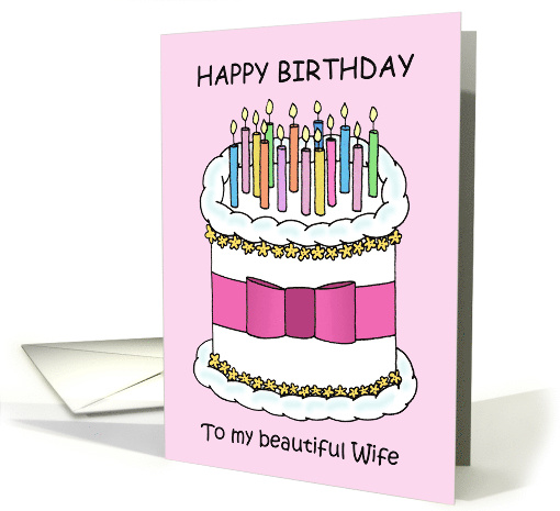 Happy Birthday Wife from Incarcerated Husband Cake and Candles card