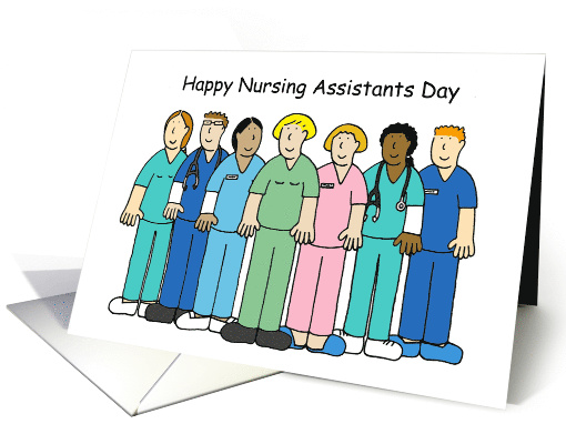 Nursing Assistants Day June, Group of Nurses in Scrubs. card (1521884)