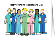 Nursing Assistants Day June, Group of Nurses in Scrubs. card