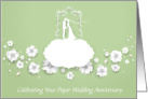 Celebrating Your Paper 1st Wedding Anniversary Romantic Paper Cutting card