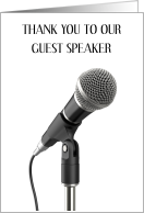 Thanks You to Guest Speaker Handheld Microphone card