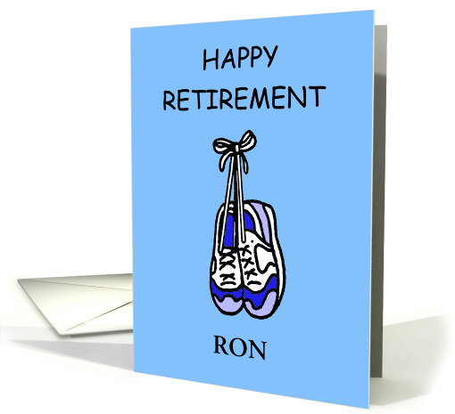 Happy Retirement for Runner to Personalize with Any Name. card