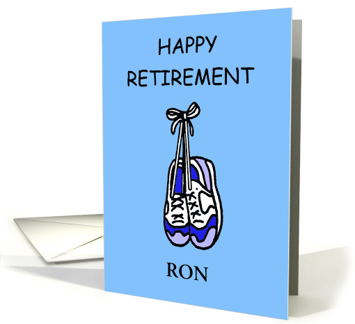 Happy Retirement for Runner to Personalize with Any Name. card