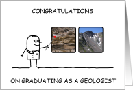 Geology Graduate Congratulations Cartoon Geologist card