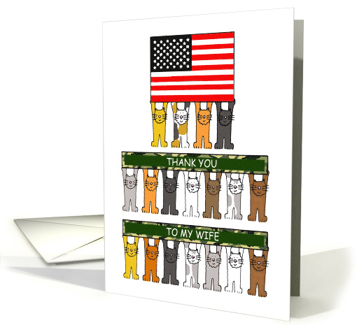 National Military Spouse Appreciation Day for Wife Cartoon Cats card