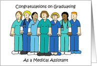 Congratulations Medical Assistant Graduation Cartoon Group card