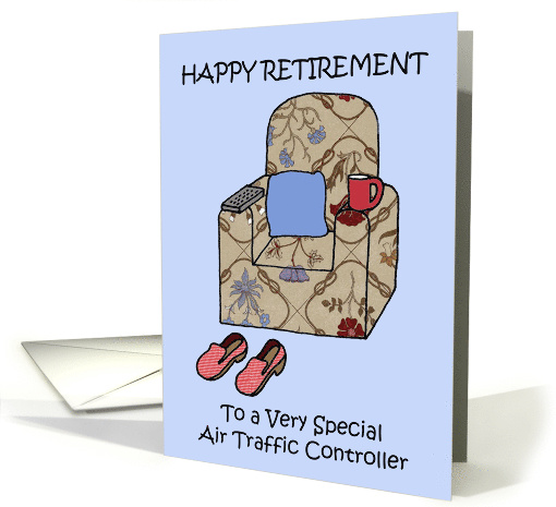 Air Traffic Controller Happy Retirement Cartoon Humor card (1528110)