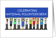 National Volunteer Week April Cartoon Group of People card