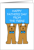 Happy Father’s Day from Twin Boys Cute Cartoon Bears card