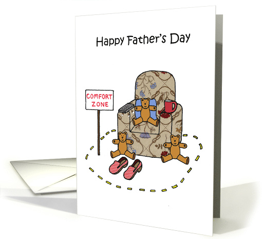 Happy Father's Day from Triplets Cartoon Comfort Zone Humor card