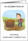 National Learn About Composting Day May 29th Cartoon Man card