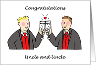 Gay Uncle Wedding Congratulations Two Grooms Congratulations card