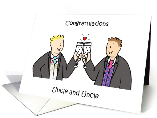 Gay Uncle Wedding Congratulations Two Grooms Congratulations card