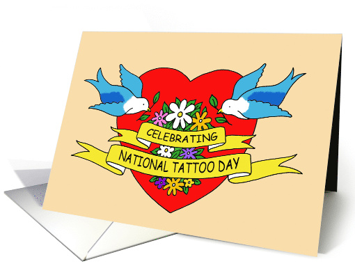 National Tattoo Day July 17th Bluebirds and Flowers,... (1533120)