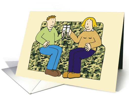 Military Couple Wedding Anniversary Congratulations... (1533674)