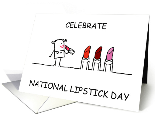 National Lipstick Day, July 29th, Cartoon Fun. card (1535024)