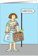 All the Best for Your Sabbatical Cartoon Lady card