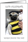 World Honey Bee Day August Pug in Bee Outfit card