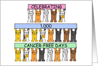 Celebrating 1,000 Cancer Free Days to Customize with Any Number card