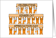 Ginger Cat Appreciation Day September 1st Cartoon Cats card