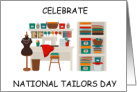 National Tailors Day June 4th Cartoon Tailoring and Sewing Room card
