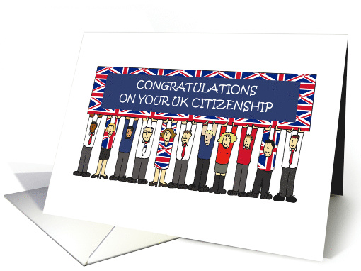 UK Citizenship Congratulations Cartoon People and Union... (1540242)