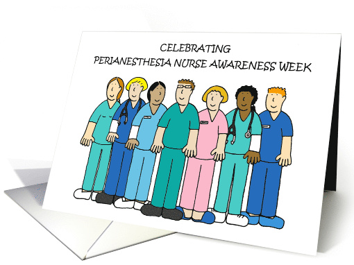 Perianesthesia Nurse Awareness Week February Cartoon Group card