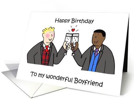 Happy Birthday to Gay Boyfriend Stylish Interracial... (1548468)