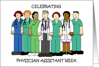 Physician Assistant PA Week October Cartoon Group card