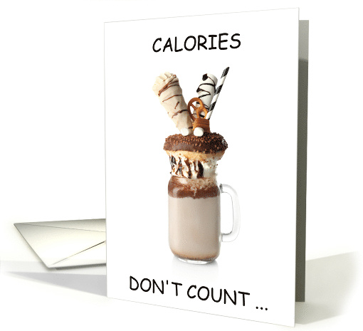 National Cake Day November 26th Giant Megashake No Calories Humor card