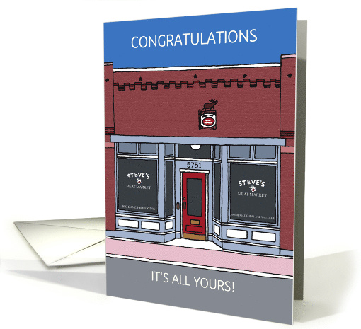 Congratulations New Owner of Shop Cartoon Building card (1550970)