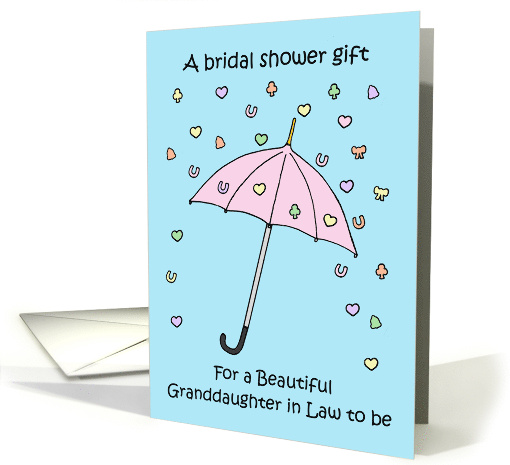 Bridal Shower Gift for Granddaughter in Law to be Pretty Umbrella card