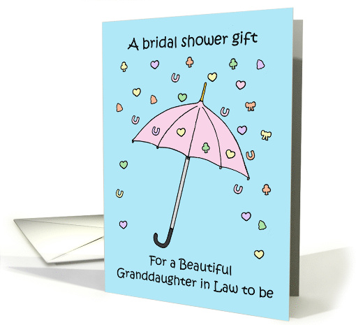 Bridal Shower Gift for Granddaughter in Law to be Pretty Umbrella card