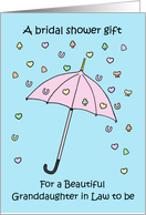 Bridal Shower Gift for Granddaughter in Law to be Pretty Umbrella card