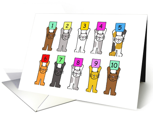 Counting to Ten, Cartoon Cats. card (1561656)