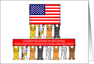 Congratulations Masters Degree in Homeland Security Cartoon Cats card