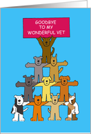 Goodbye Veterinarian from a Dog Cartoon Dogs with a Banner card