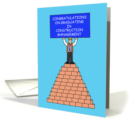 Congratulations Graduation in Construction Management card (1563258)