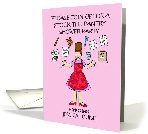 Stock the Pantry Shower Party Invitation to Personalize Any Name card