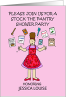 Stock the Pantry Shower Party Invitation to Personalize Any Name card