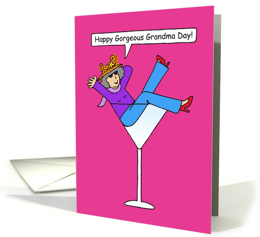 Gorgeous Grandma Day July 23rd Lady in a Cocktail Glass card (1566862)