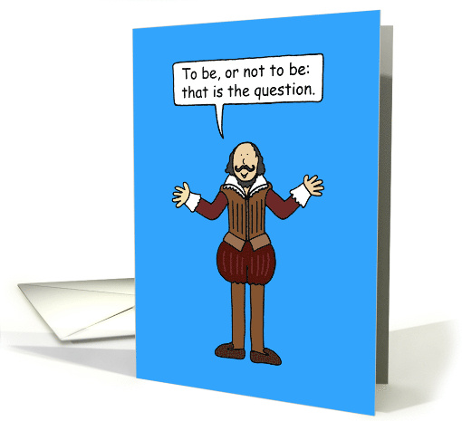 Talk Like Shakespeare Day April 23rd Cartoon Bard card (1567188)