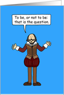 Talk Like Shakespeare Day April 23rd Cartoon Bard card