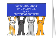 Electrical Engineer Graduate Congratulations, Cartoon Cats. card