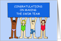 Congratulations on Making the Swim Team Cartoon Swimmers card